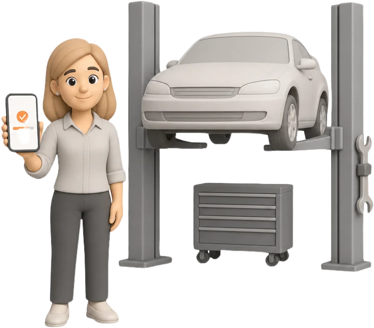 Orders, approvals, status updates and workshop communication in one place.